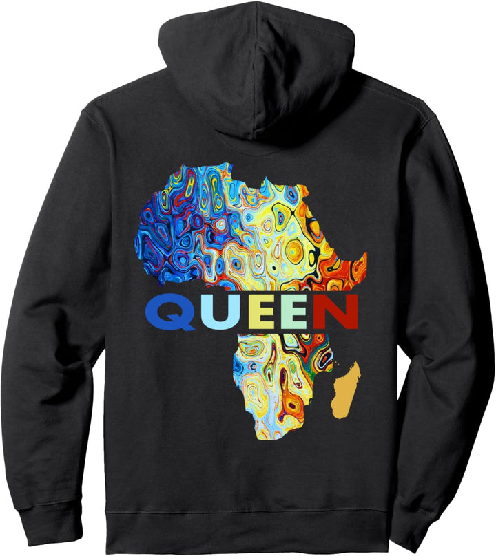African Queen Women Abstract Color Art Pullover Hoodie