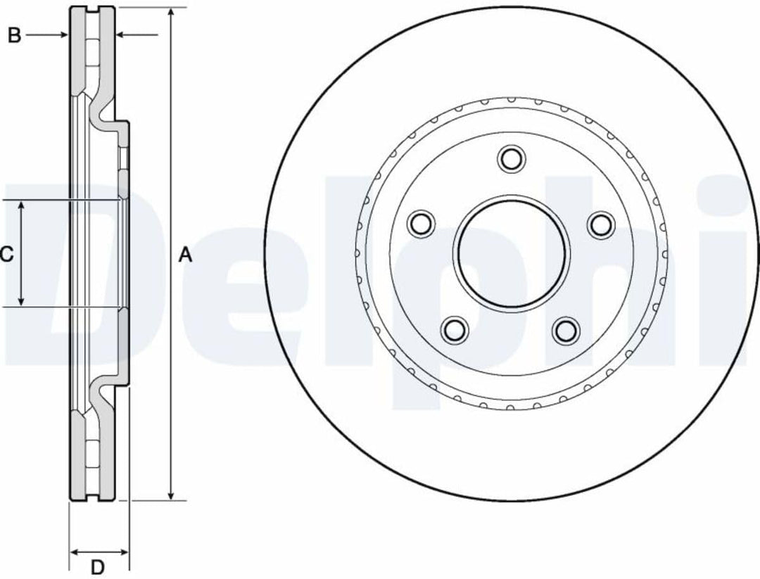 Delphi Bremsscheiben Set Vorne Belüftet Ø 330Mm | 2X Bg4759C