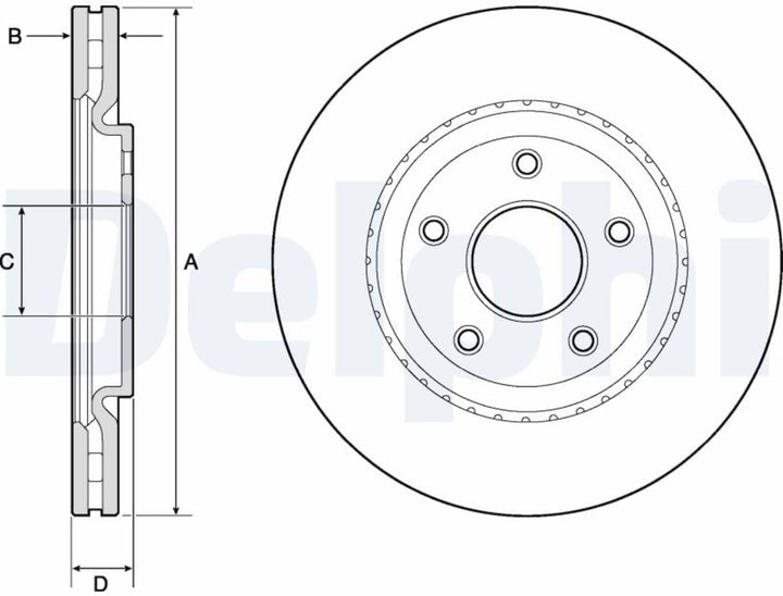 Delphi Bremsscheiben Set Vorne Belüftet Ø 330Mm | 2X Bg4759C