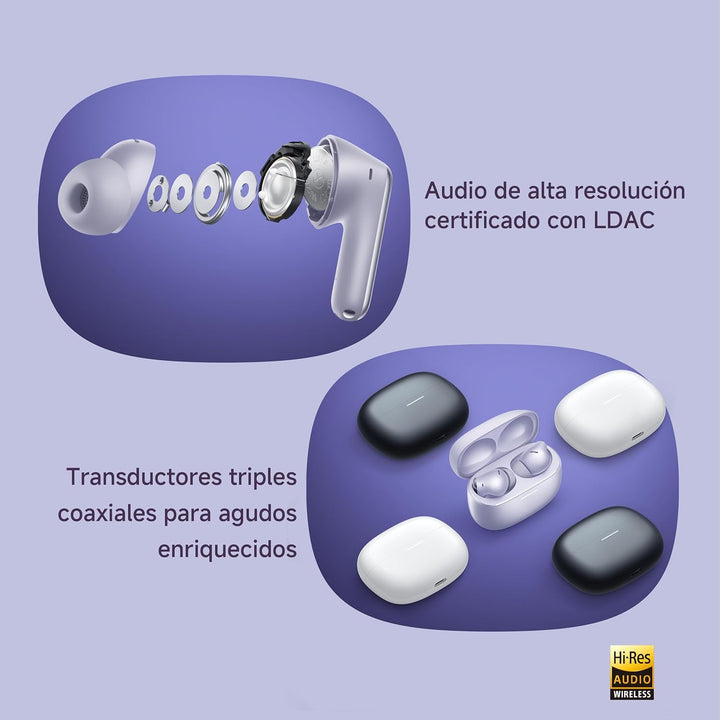 XIAOMI Redmi Buds 6 Pro White - 36h Akkulaufzeit, Triple-Treiber Hi-Fi Klang, 55dB ANC, 20 ANC-Level