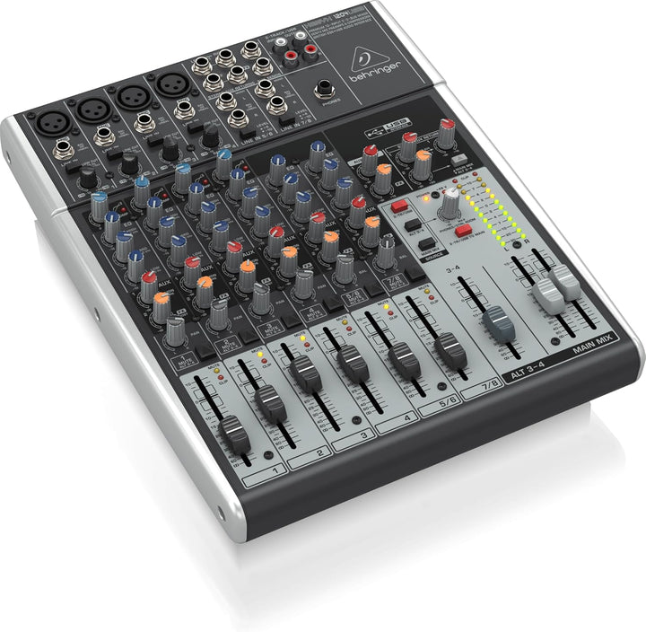 Behringer XENYX 1204USB Premium 12-Input 2/2-Bus Mixer mit XENYX Mic Preamps und Compressors, Britis