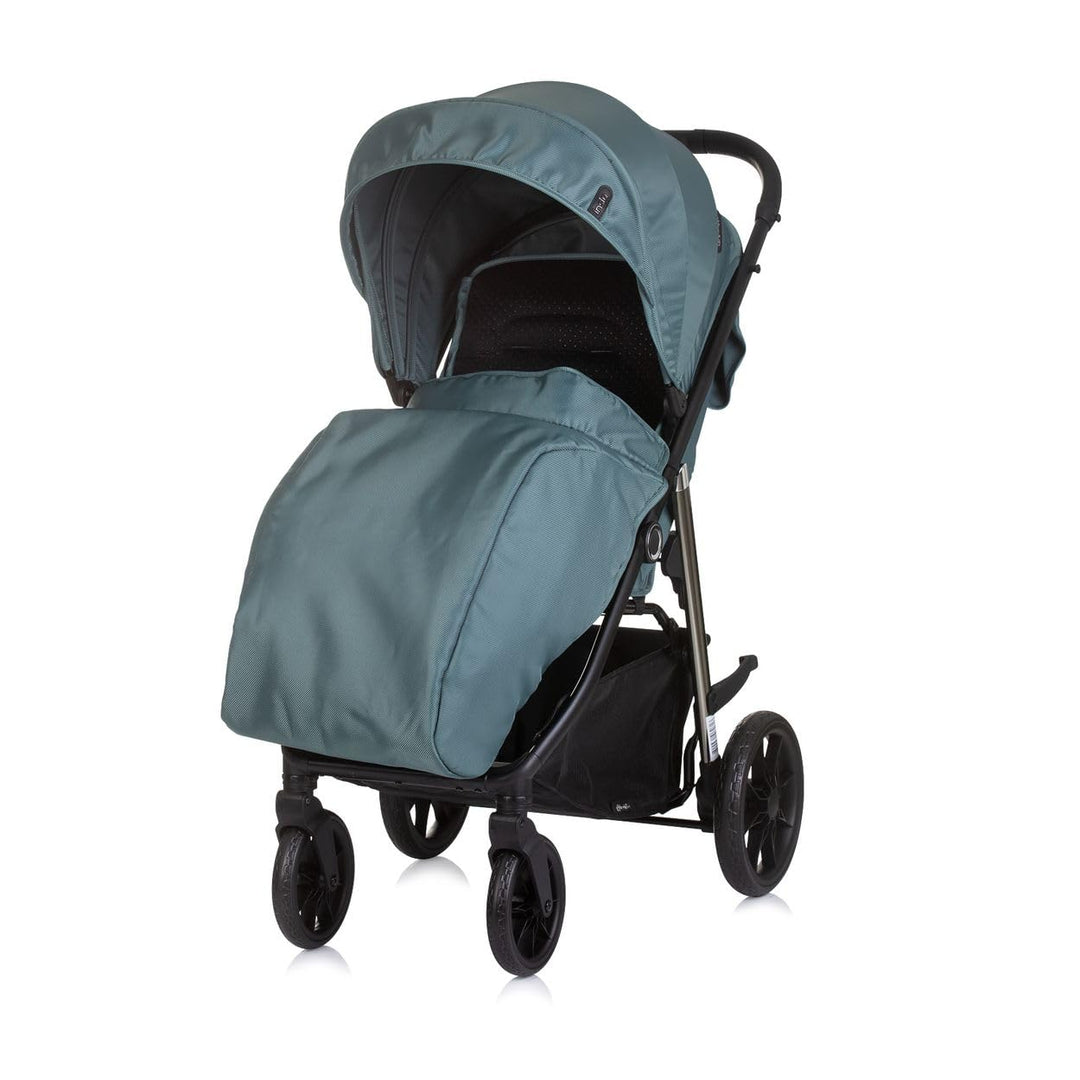 Chipolino Kinderwagen Buggy Insta, Fussabdeckung, Federung, Korb, Gurt, klappbar grün, grün