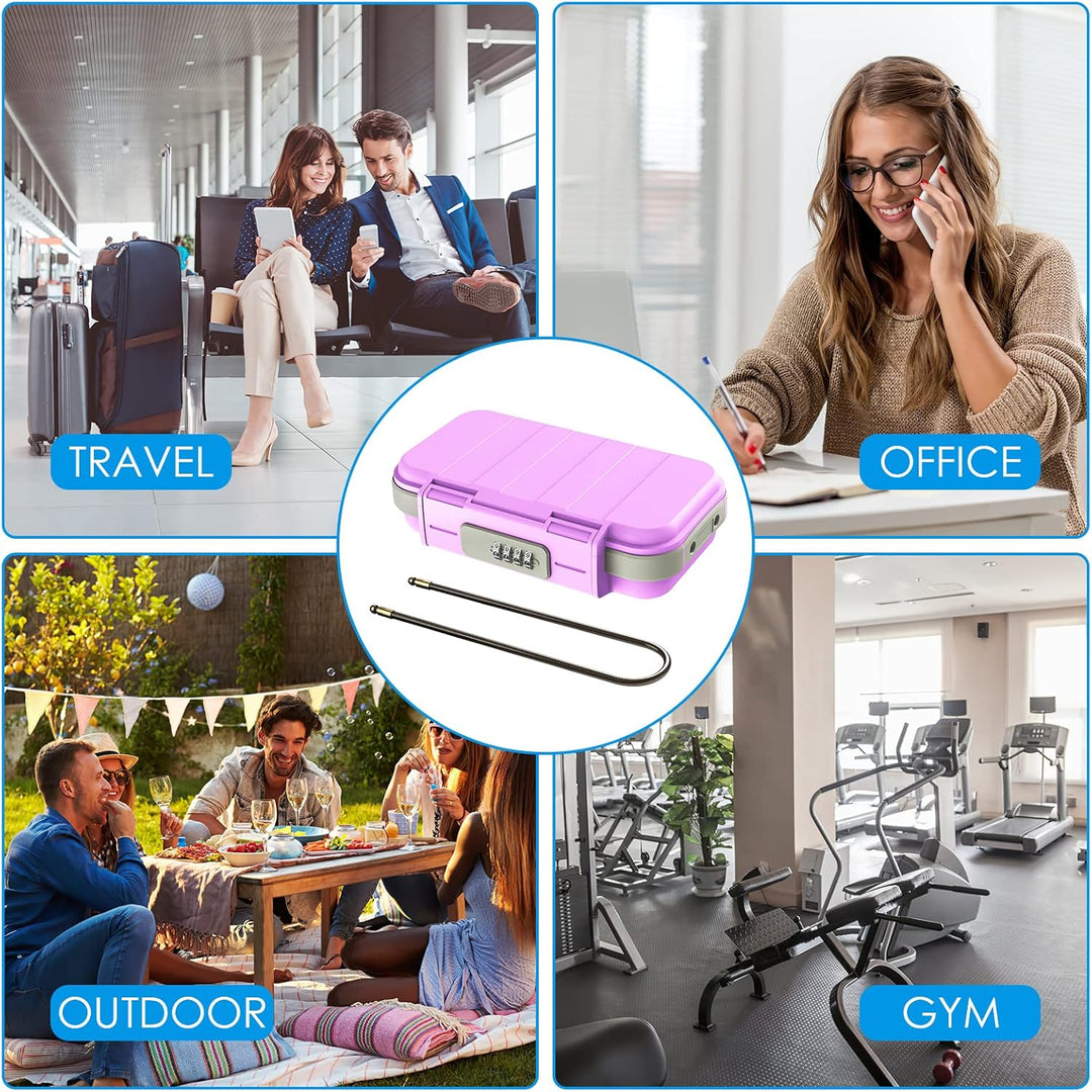 Brifit Tresor mit Zahlenschloss, Tragbare Sicherheitsbox Wasserdicht Anti-Diebstahl, Mini Safe Treso