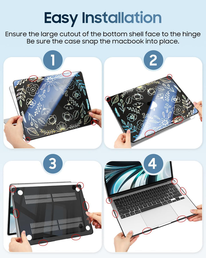 Fintie Hülle Kompatibel mit MacBook Air 13,6 Zoll M5 M4 M3 M2 (2026-2022) A3449 A3240 A3113 A2681, U