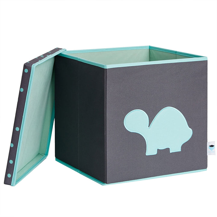 LOVE IT STORE IT Aufbewahrungsbox mit Deckel - Kallax Boxen aus Stoff - Verstärkt mit Holz -Quadrati