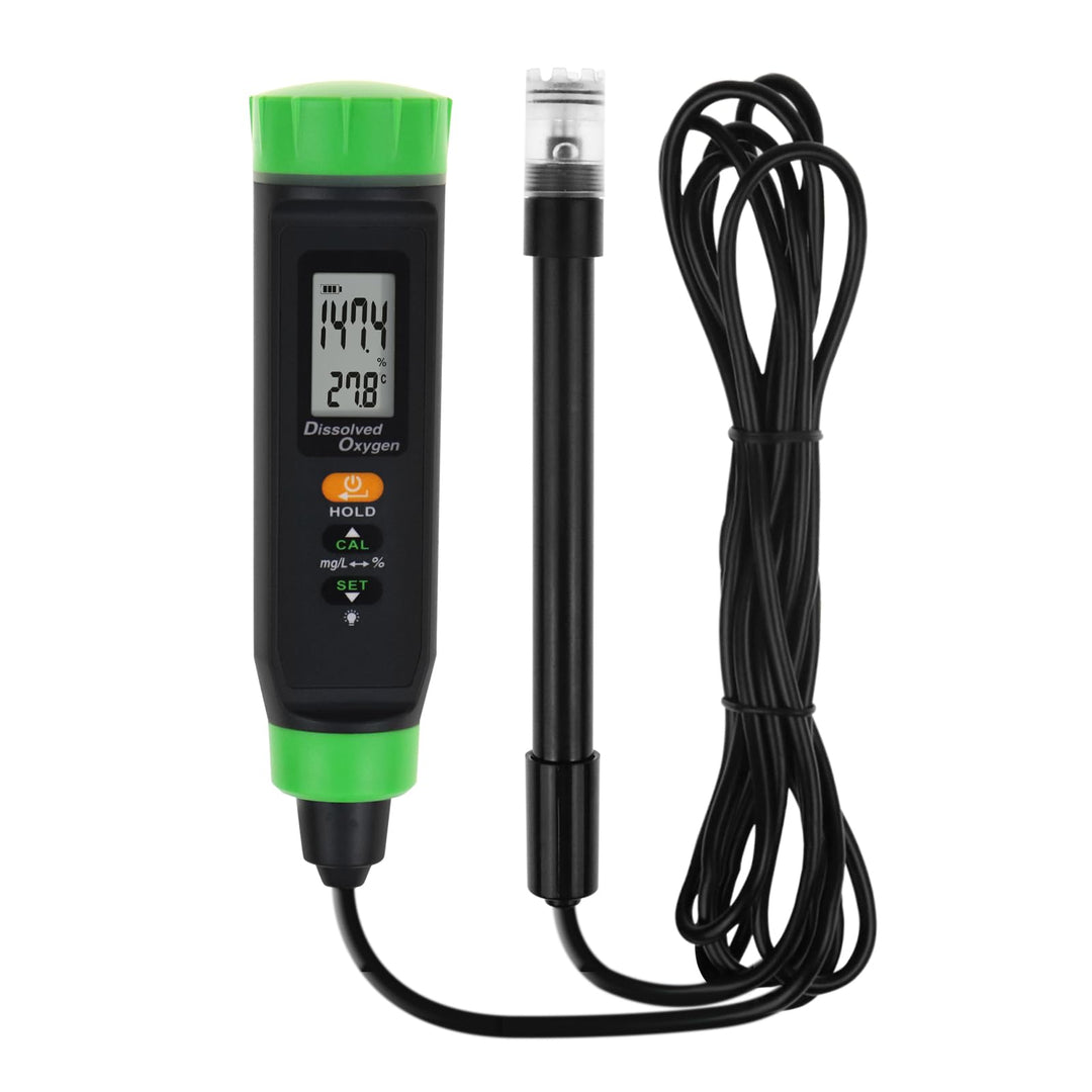 Digital Aufgelöst Sauerstoff Stifttyp Lang Kabel DO Meter ATC Wasser Qualität Prüfer mit Selbst Schw