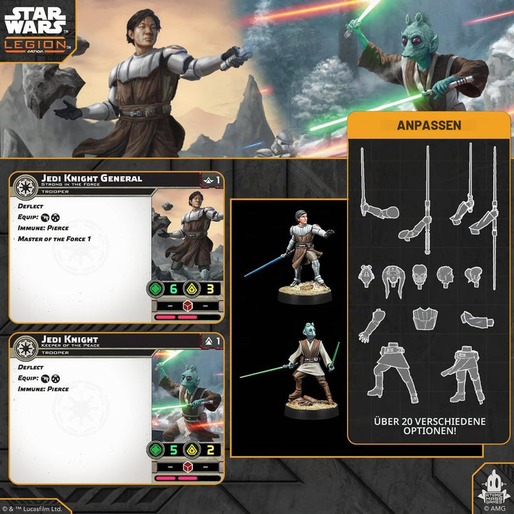 Asmodee, Star Wars: Legion – Customizable Jedi General &amp; Knight, Erweiterung, Atomic Mass Games, Tab