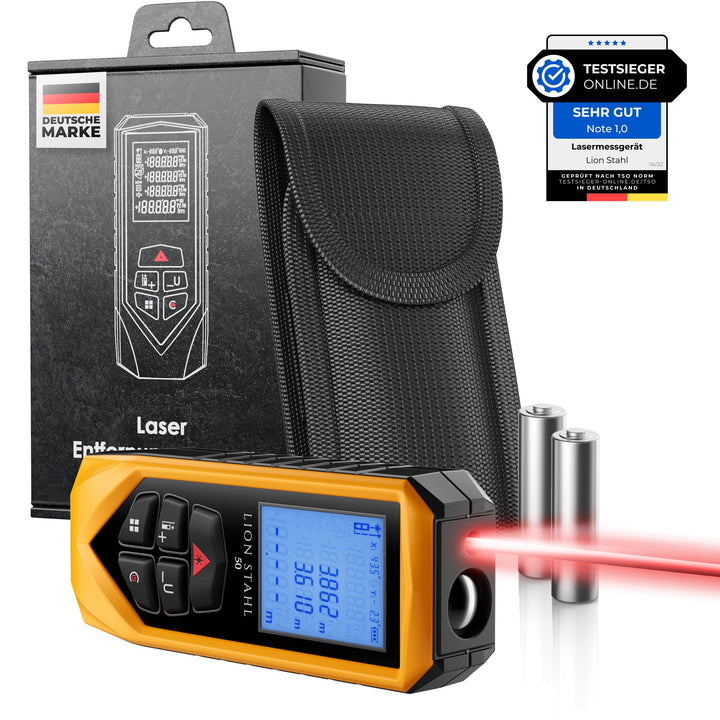 Germany Laser-Entfernungsmesser von 5cm-50m Innenbereich, Laser-Champion, Keep-Balance, inkl. Batter