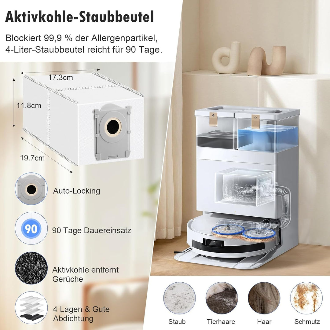 20 Stück Zubehör für Ecovacs Deebot T50 Omni / T50 Pro Omni / T50 Pro Gen2 / T50 Omni Gen2 Saugrobot