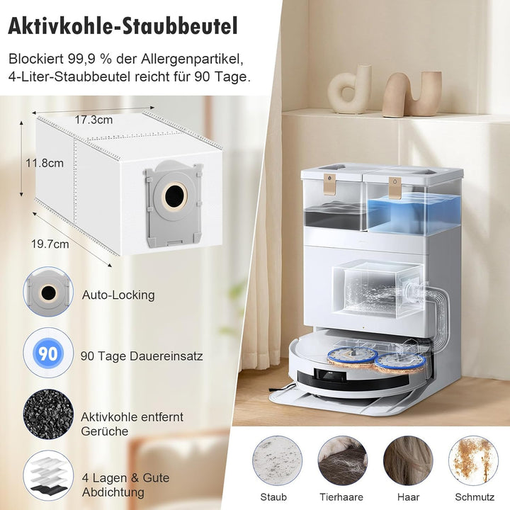 20 Stück Zubehör für Ecovacs Deebot T50 Omni / T50 Pro Omni / T50 Pro Gen2 / T50 Omni Gen2 Saugrobot