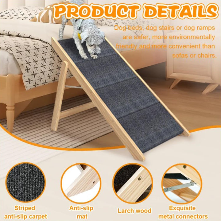 Hunderampe,Dog Ramp,Hundetreppe Für Kleine Hunde Und Grosse Hunde,Zusammenklappbar Rampe Hund,Mit Ru