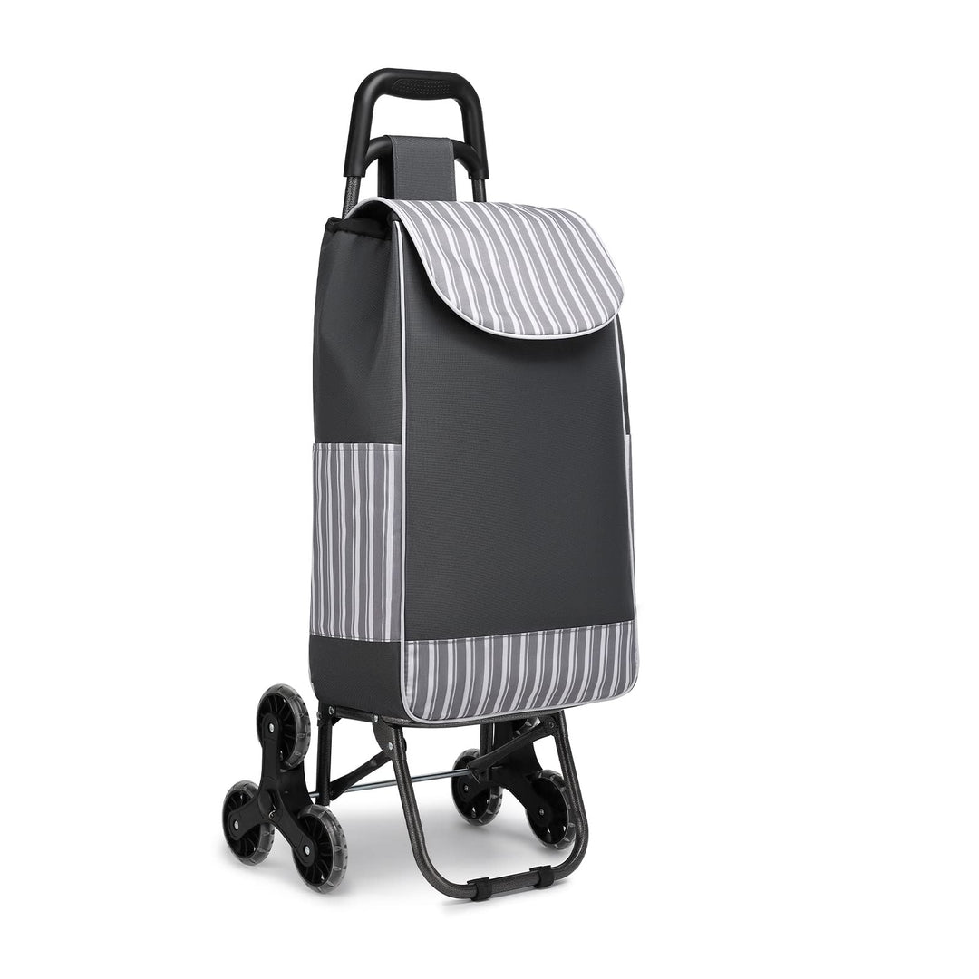 Kono Einkaufstrolley Stabiler 2 in 1 Klappbar Einkaufswagen Multifunktional Treppensteigwagen mit 3
