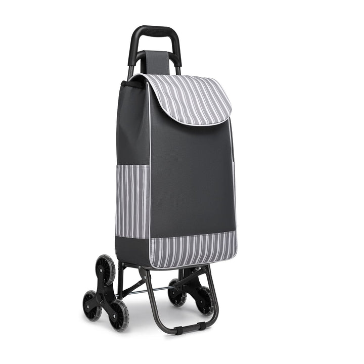 Kono Einkaufstrolley Stabiler 2 in 1 Klappbar Einkaufswagen Multifunktional Treppensteigwagen mit 3