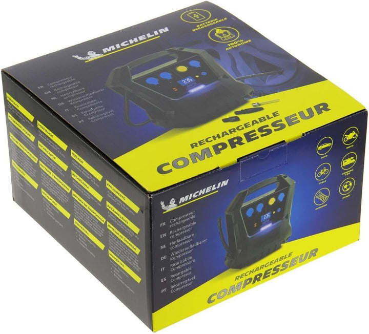 Michelin 009522 Wiederaufladbarer Kompressor, kabellos, 6,9 bar Wiederaufladbarer Kompressor 6,9 bar
