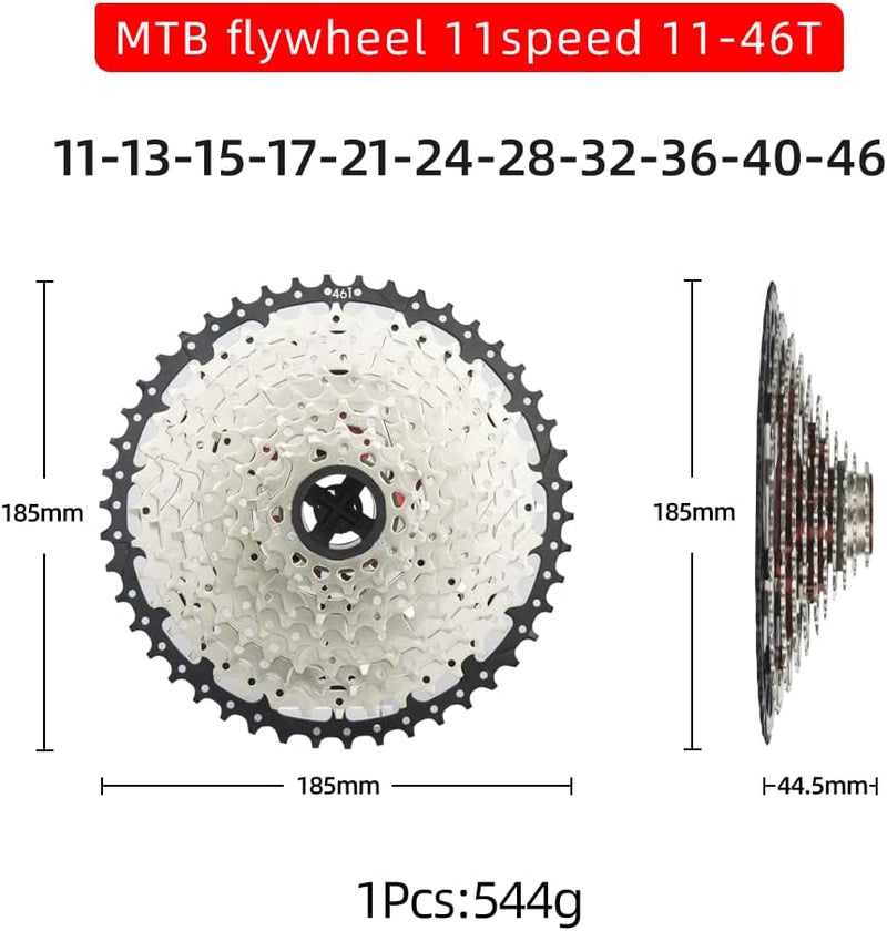 CYSKY 11 Fach Kassette 11-25T/11-28T/11-32T/11-36T/11-40T/11-42T/11-46T/11-50T Kassette Fit für Moun