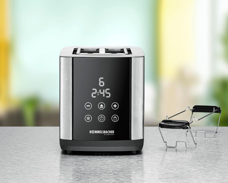 ROMMELSBACHER TOASTER TO 850, 2 breite Schlitze für Brote bis XL Toast, automatische Brotscheibenzen