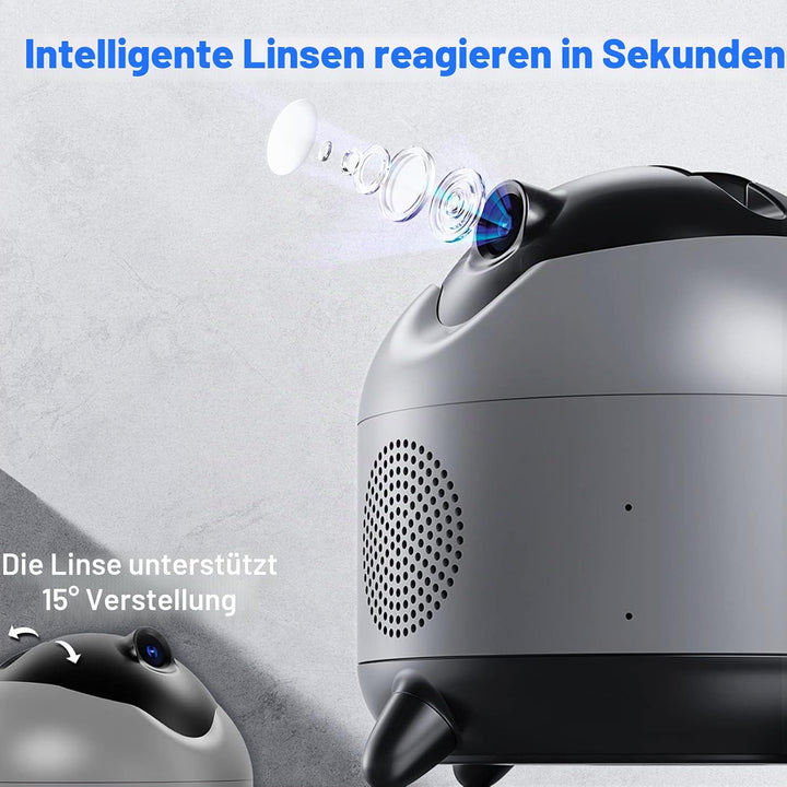 360-Grad-Stativ mit automatischer Gesichtsverfolgung – AI-Kamera-Handyhalter, perfekt für Video-Chat
