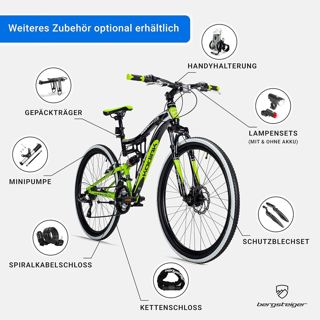 Bergsteiger Fahrradlicht, Licht LED Set, Lampenset, Fahrradbeleuchtung, Original Fahrrad-Zubehör USB