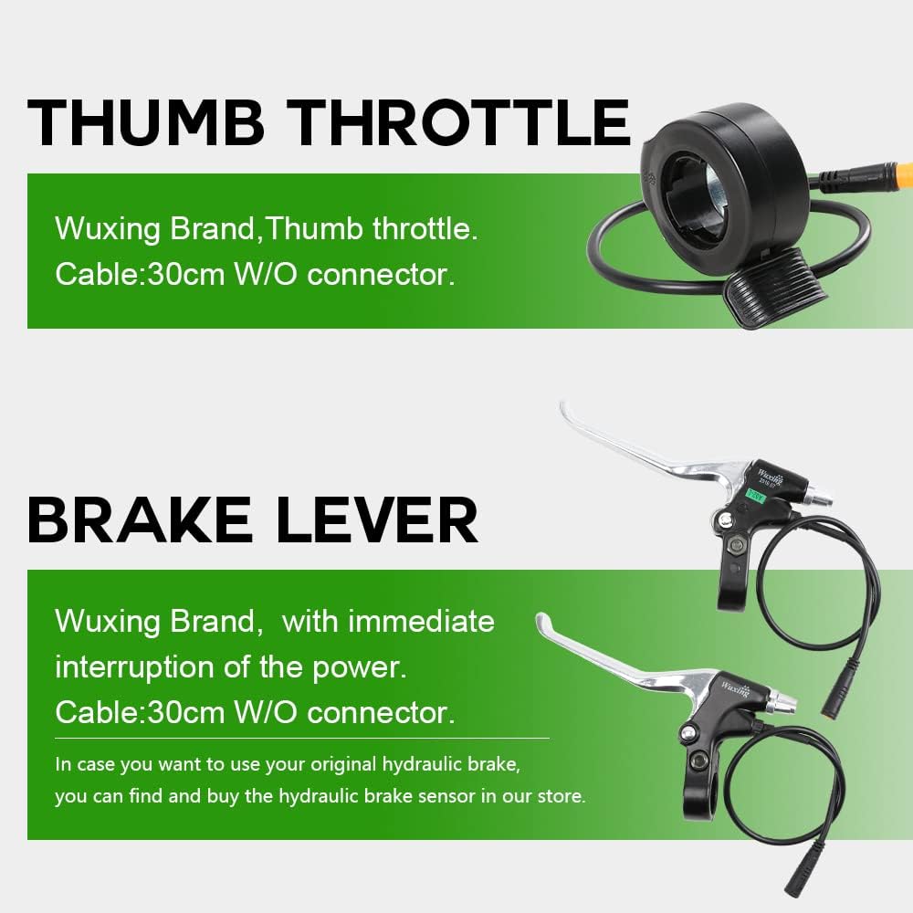 YOSE POWER Ebike Kit 36V250W 26''/28" Frontmotor E-Bike Hub Umbausatz Integrierte Controller mit Hai