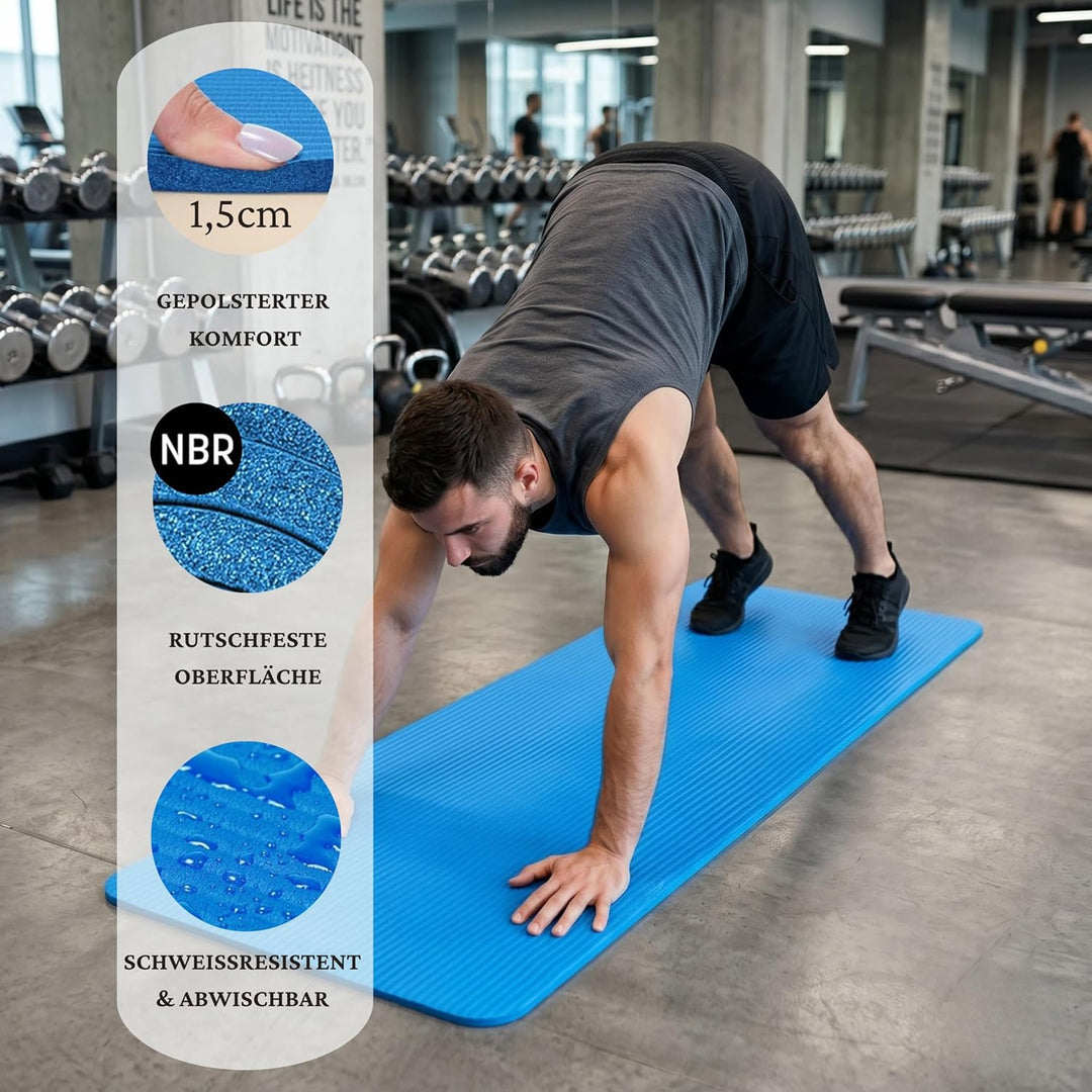 Yogamatte, Fitnessmatte Rutschfest Und Trainingsmatte, Yoga Matte Dicker, Sportmatte Dicke, Gym Matt