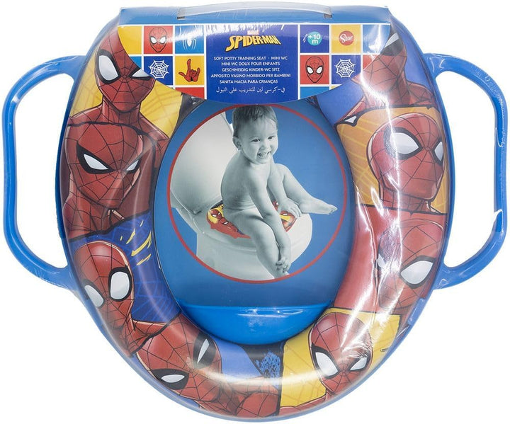 Stor Marvel Spiderman Toilettenverkleinerer für Kinder, mit komfortabler Polsterung und zwei Griffen