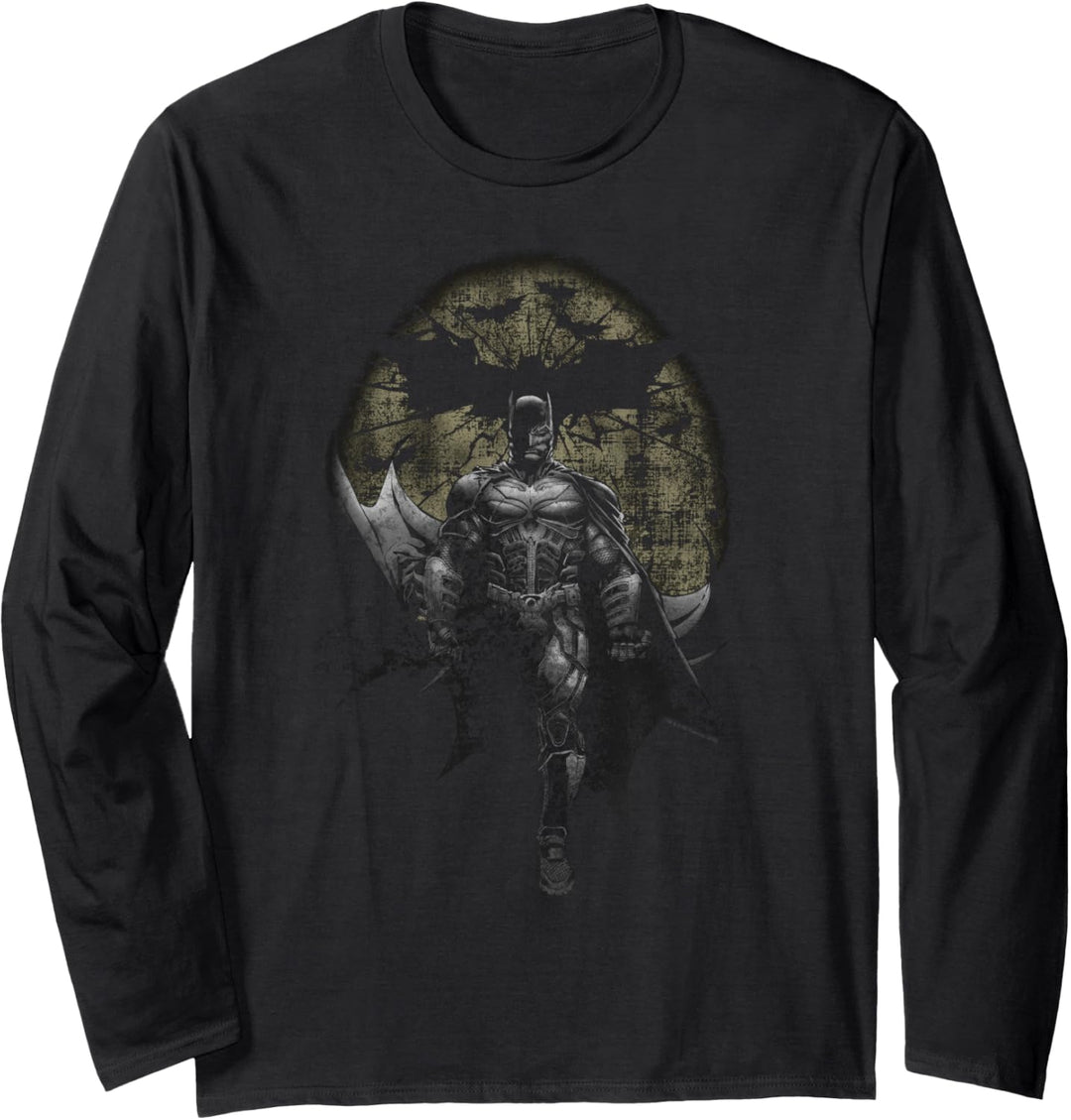 Batman Dark Knight Rises Distressed Langarmshirt
