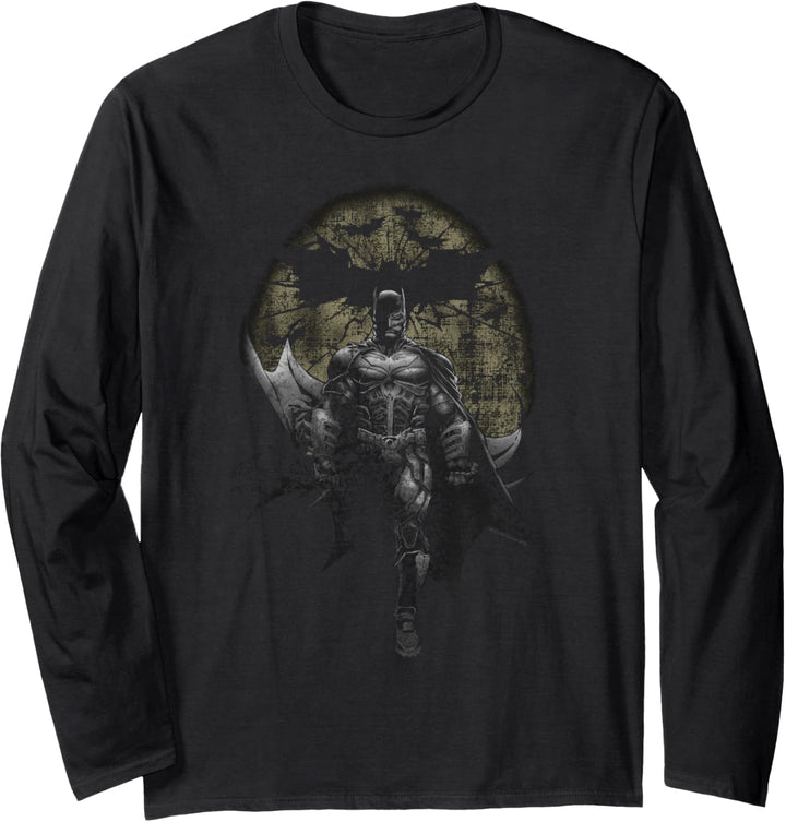 Batman Dark Knight Rises Distressed Langarmshirt