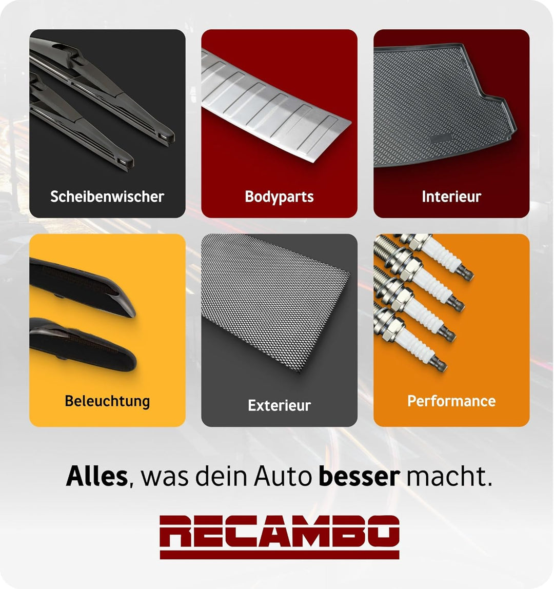 Recambo CT-LKS-1600 LADEKANTENSCHUTZ Edelstahl MATT für Mercedes VITO W447, V KLASSE ab 2014-130CM,