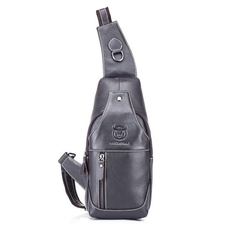 FANDARE Sling Bag Leder Brusttasche Schultertasche Wasserresistent Tragetasche Herren Umhängetasche