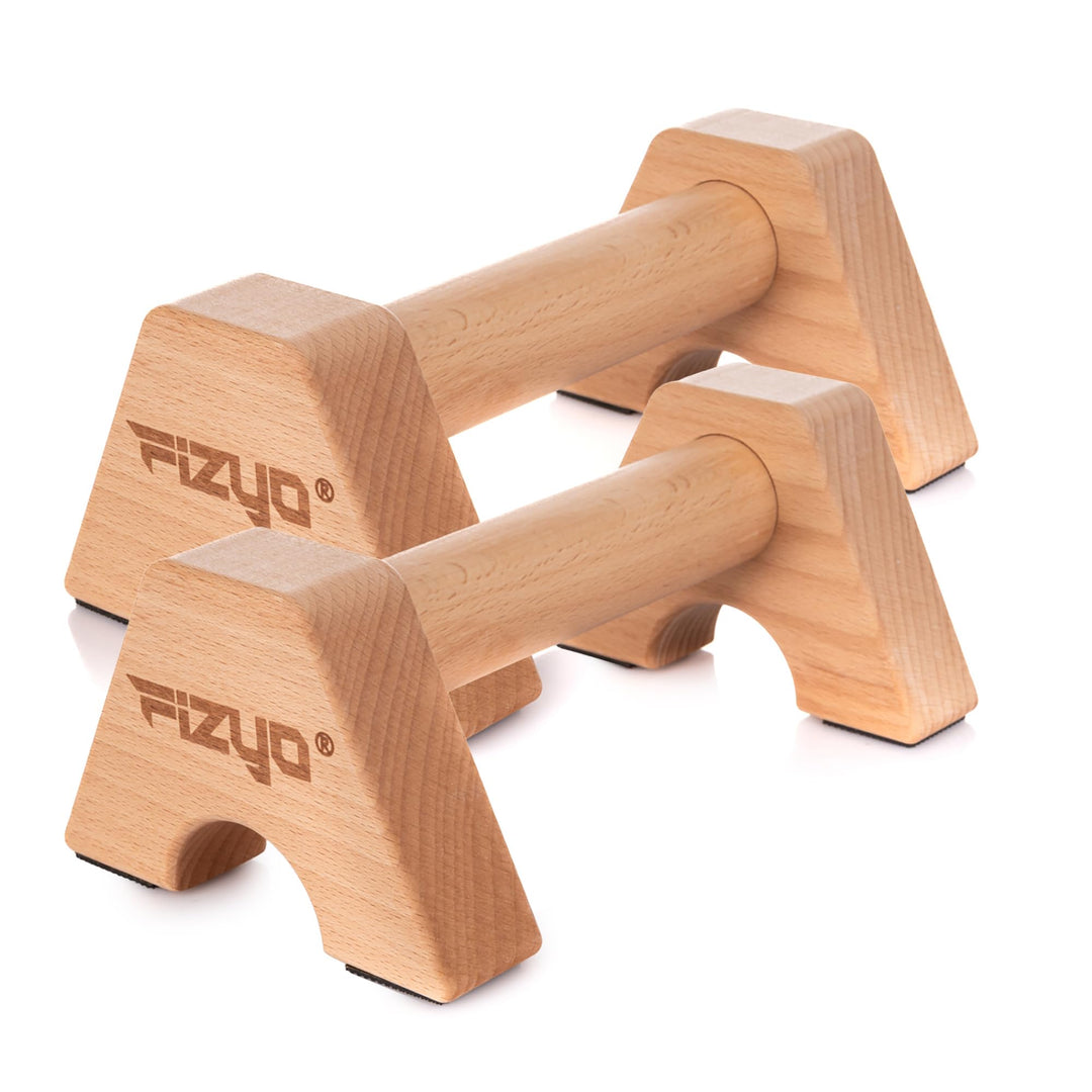 Phyzyo Holz Pumpenhalter, Rutschhemmende Trainingsgleiter, Kalistenische Handläufe aus Holz, 2 Stück