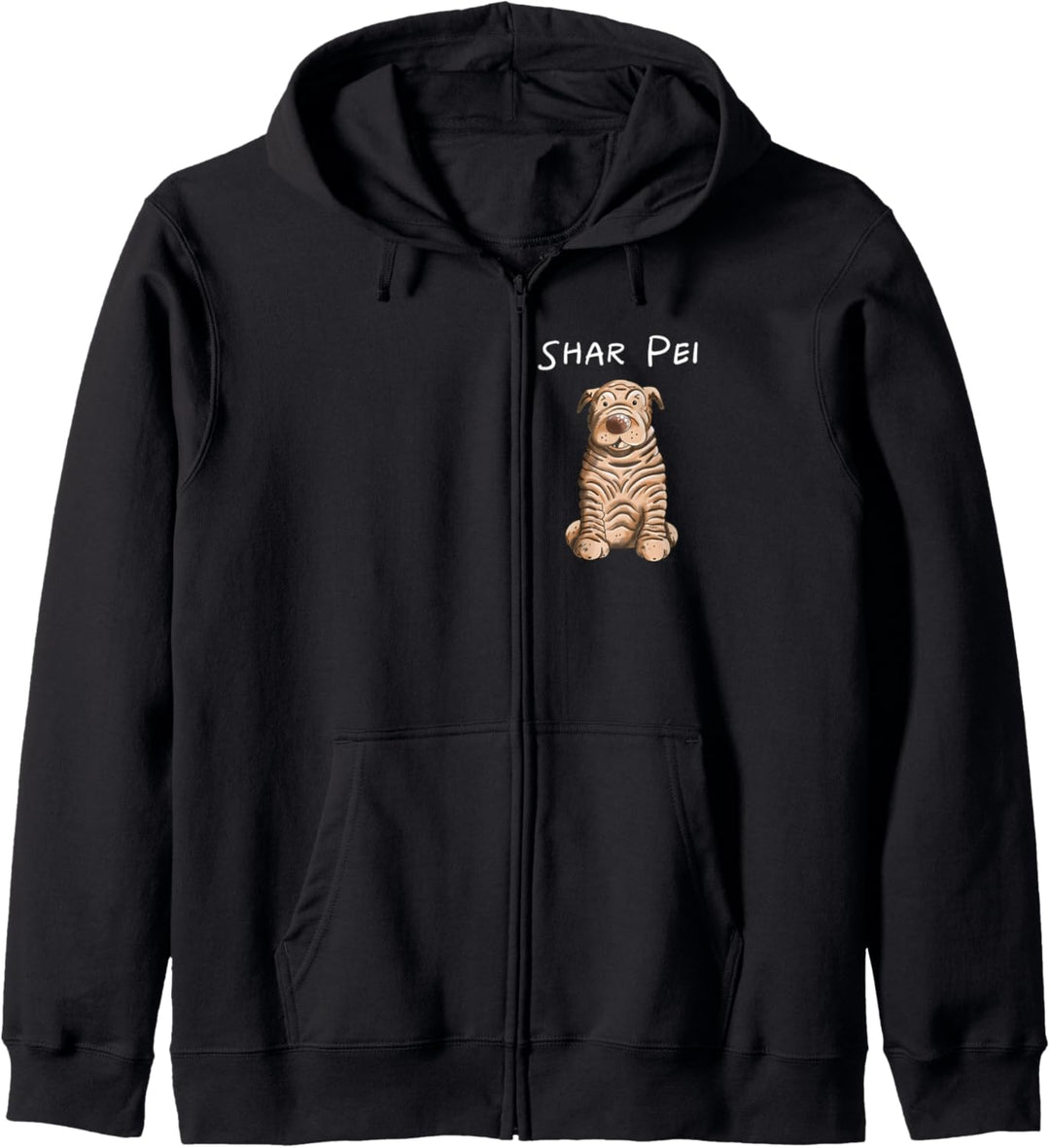 Lustiger Shar Pei I Hundemotiv Hundedruck I Shar-Pei Kapuzenjacke