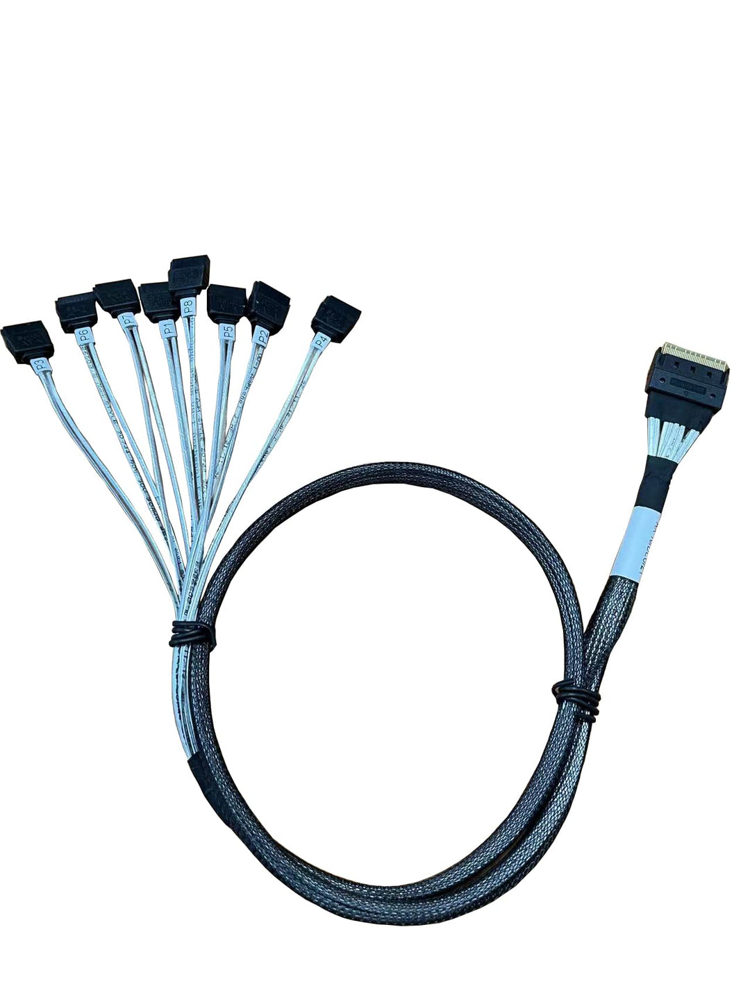 SlimSAS X8 auf 8 x SATA, SFF-8654 74P auf 8 x SATA 7P, SlimSAS Host/RAID auf SATA Target HD, 85 cm K