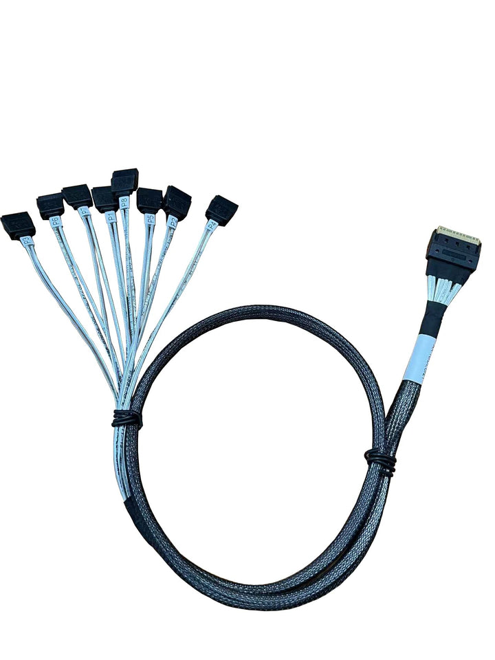 SlimSAS X8 auf 8 x SATA, SFF-8654 74P auf 8 x SATA 7P, SlimSAS Host/RAID auf SATA Target HD, 85 cm K