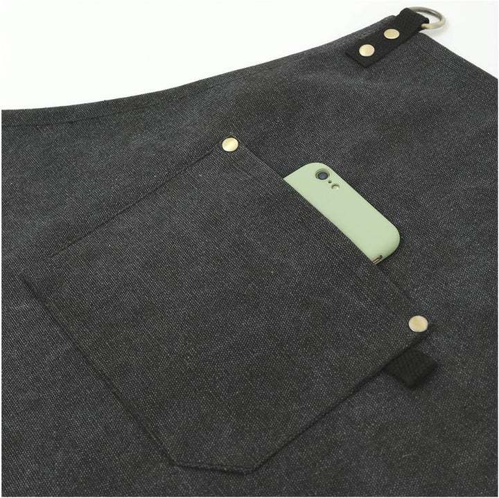 Tobyan Professionelle Kochschürze, Chefkoch, entworfen für Küche, BBQ, Grill, 473 ml, graue Baumwoll