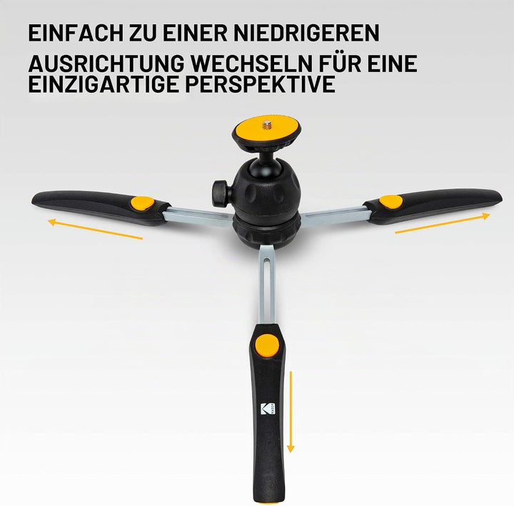 KODAK PhotoGear Mini-Stativ mit Fernbedienung, 360°-Kugelkopf, kompaktes 22,9 cm Tischstativ, 27,9 c