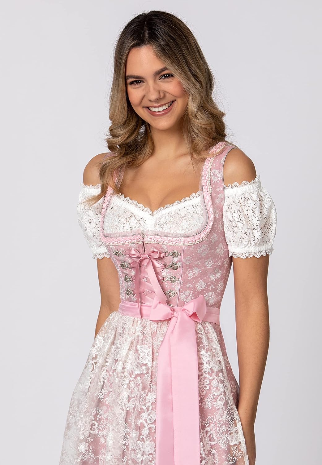 Stockerpoint Damen Dirndl Cindy Kleid für besondere Anlässe 34 Rosa, 34 Rosa