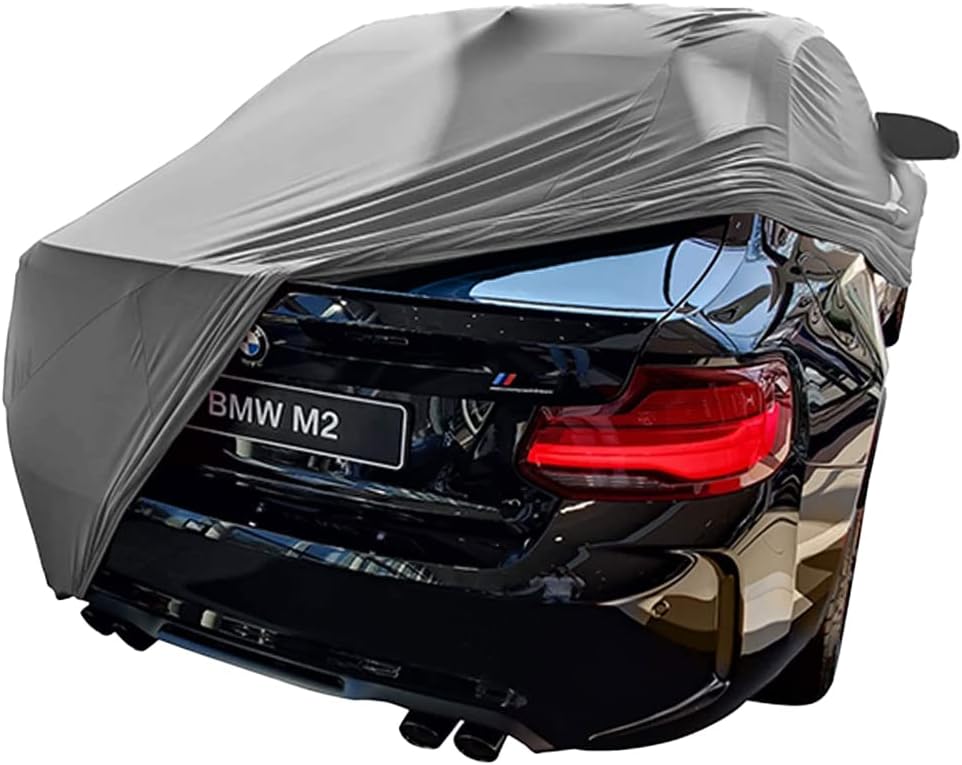 Indoor Autoabdeckung kompatibel mit BMW M2 (F87) mit Spiegeltaschen SUPER Soft Stretch