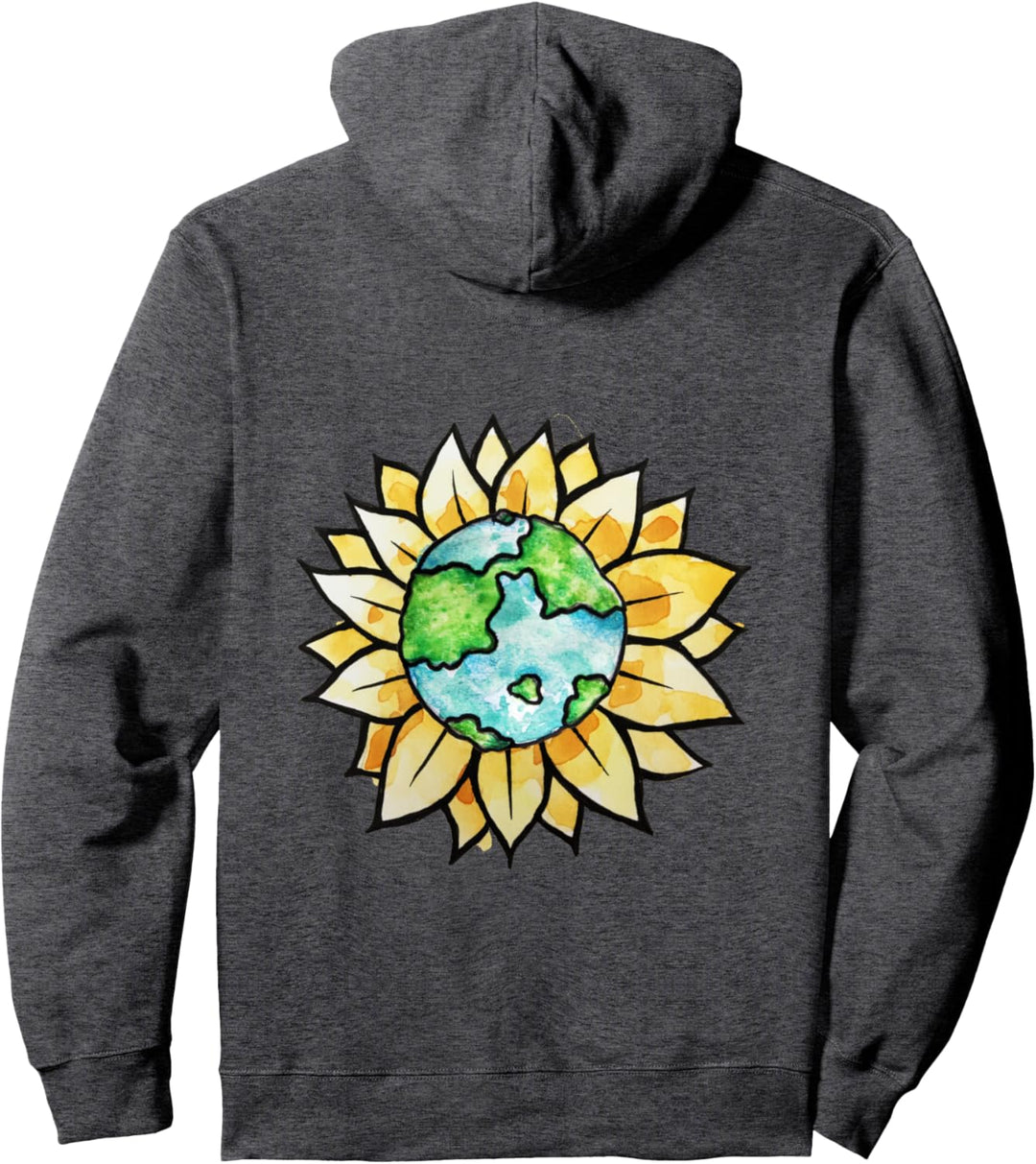 Earth Day sunflower Pullover Hoodie