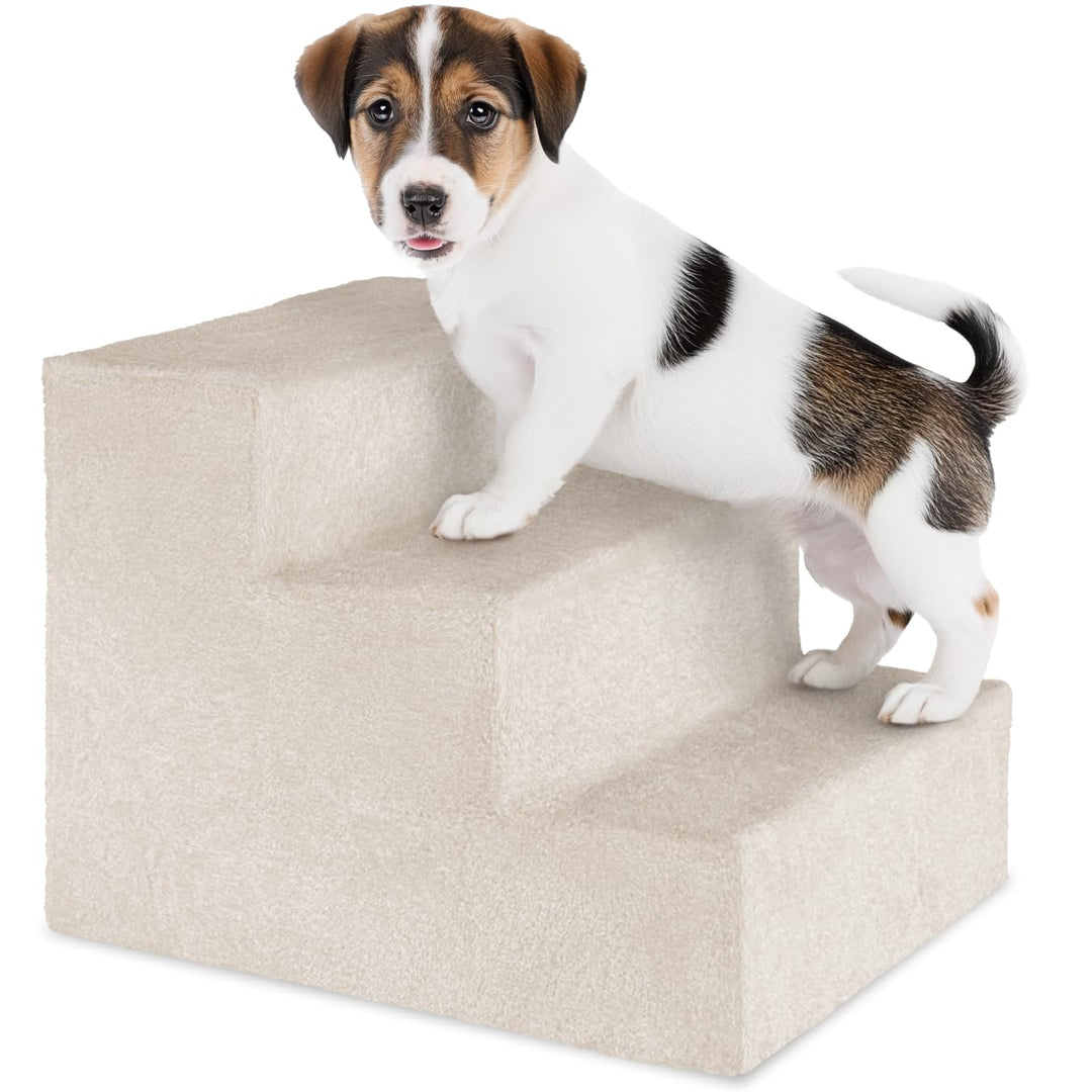 tectake® Hundetreppe oder Katzentreppe, Haustiertreppe, Einstiegshilfe mit waschbarem Bezug, extra F