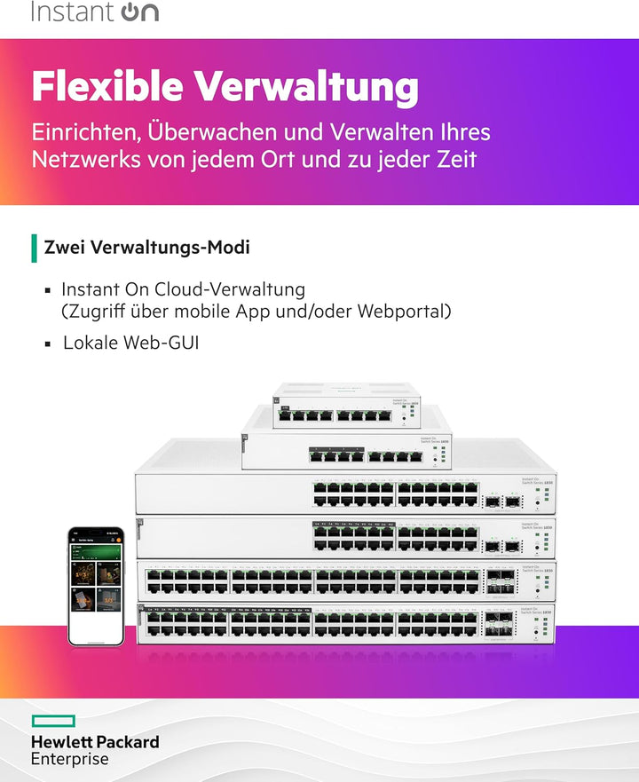 Aruba Instant On 1830 24-Port Gb Smart-Managed Layer-2-Ethernet-Switch | 24x 1G | 2X SFP | Lüfterlos