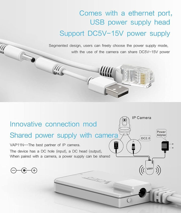 VONETS VAP11N-300 Mini 2.4GHz WiFi Repeater Wlan Bridge Ethernet Adapter Wireless Hotspot Extender S