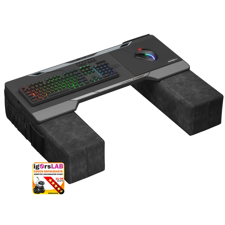 Couchmaster® CYCON² Fusion Grey, Couch Gaming Auflage für Maus & Tastatur (für PC, PS4/5, Xbox One/S