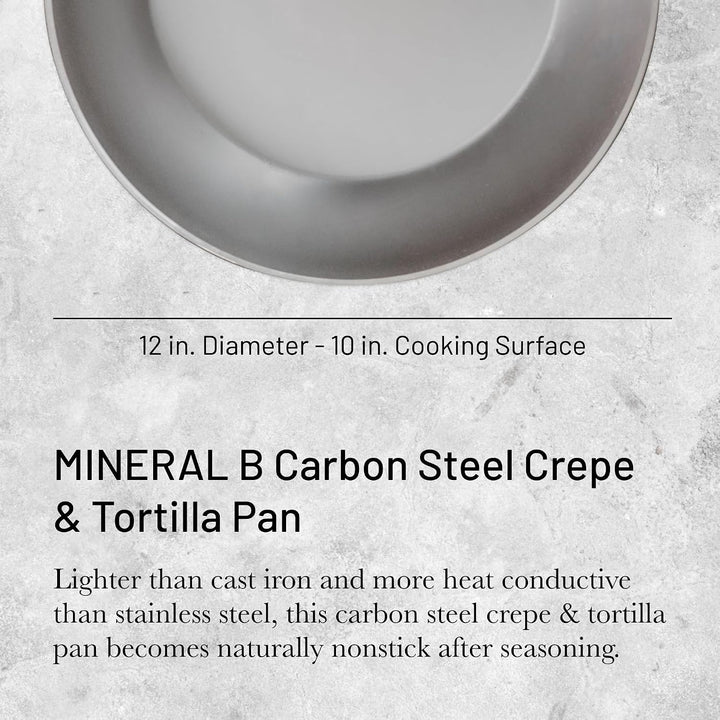 DeBuyer 5615.30 Mineral B Element Crepe Pfanne, Eisen, silber, Ø30 cm Ø 30 cm Einzigartig, Ø 30 cm E