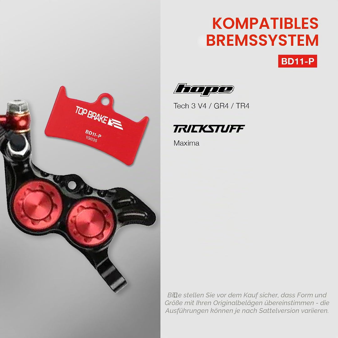 Top Brake Scheibenbremsbeläge Fahrrad für HOPE Tech 3 V4