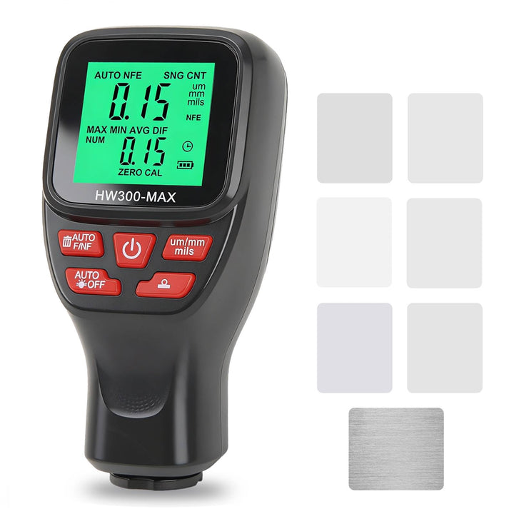 Digitales Lackmessgerät Auto, 0-2000 µm Lackdickenmessgerät für Auto, Einheitenumrechnung (Mikron, M