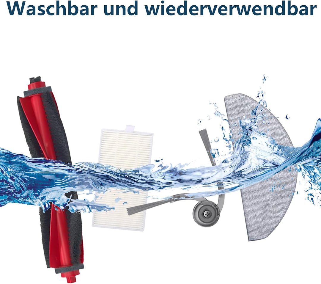 21 Stück Zubehörset für Roborock Q7 L5 / Q7 L5+ / Q7 M5 / Q7 M5+ Roboterstaubsauger, 1 Hauptbürsten,