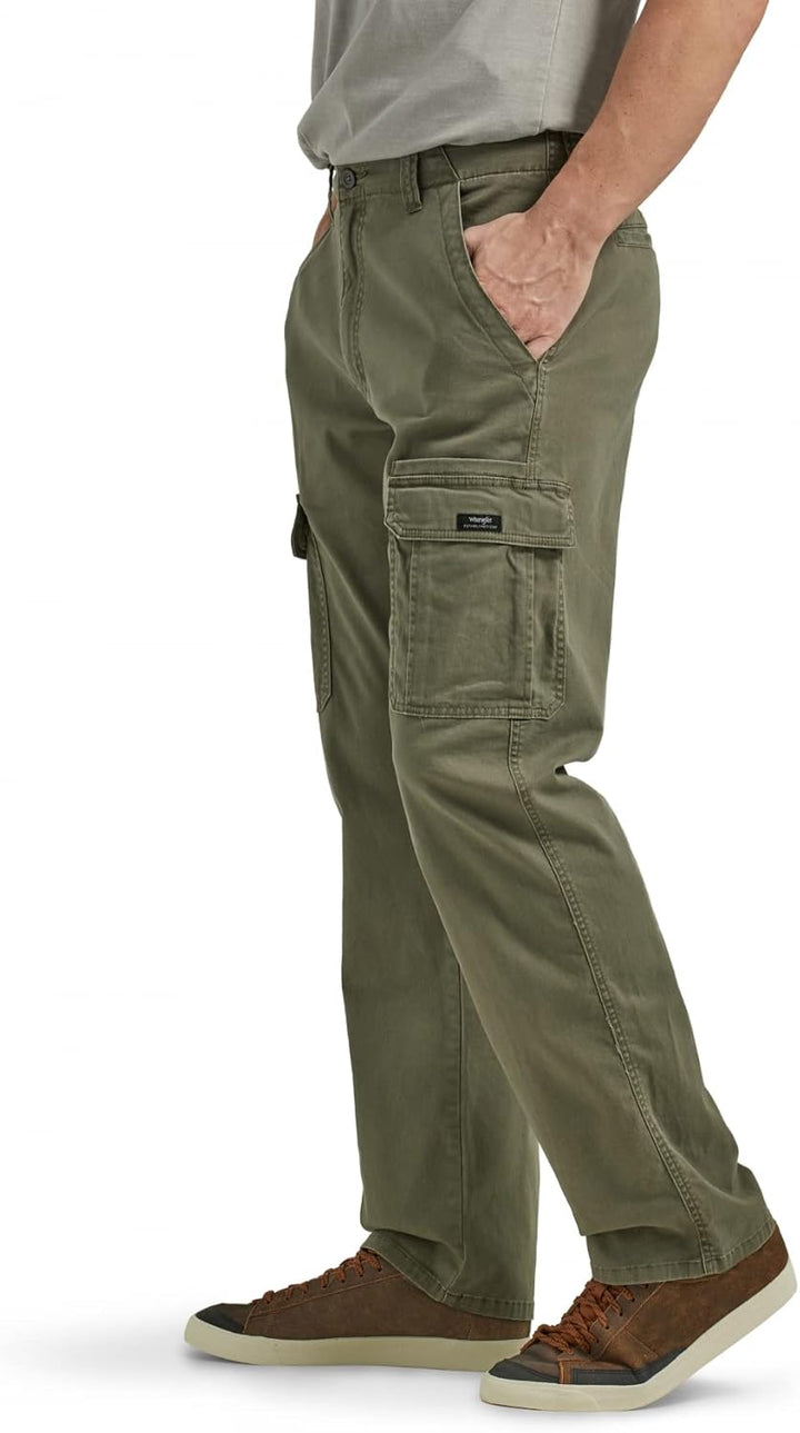 Wrangler Authentics Herren Cargohose mit Lockerer Passform Lässige Hose 29W / 30L Oliv/Blatt für Mic
