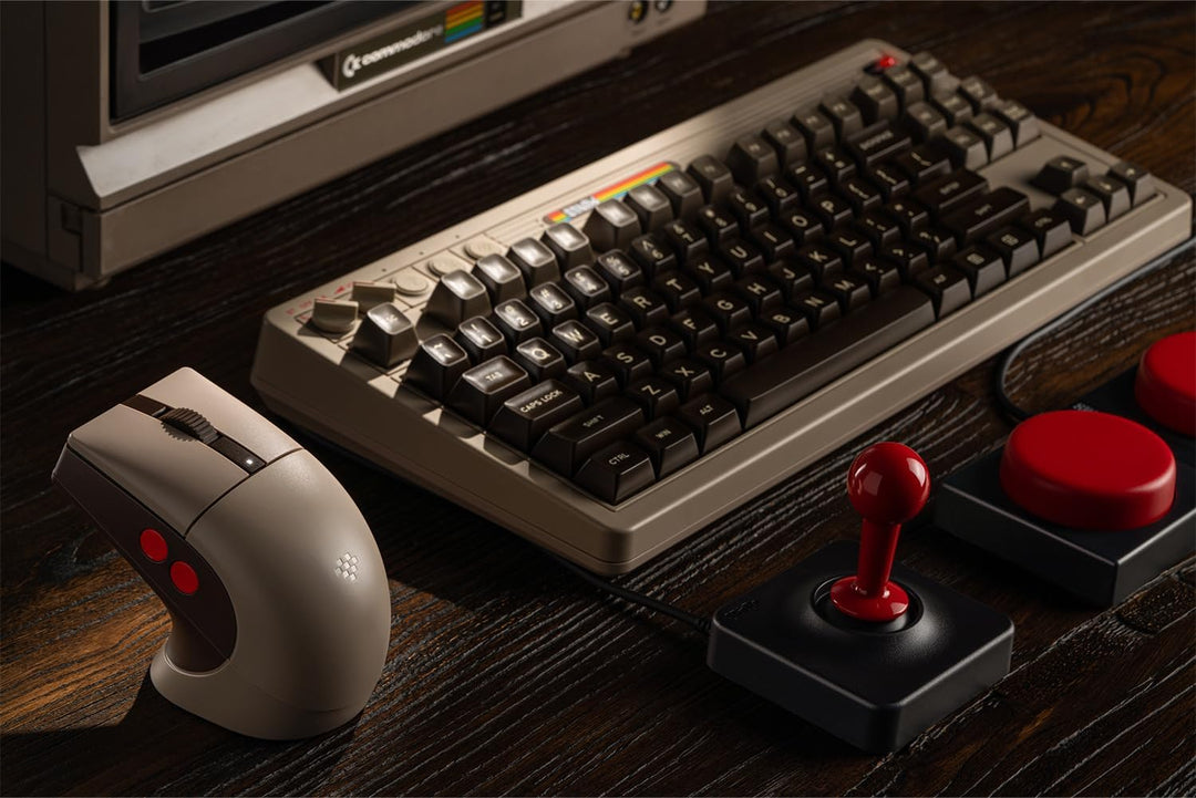 8BitDo Retro R8 Mouse with Charging Dock, PAW 3395 Optical Sensor DPI 26,000, Wireless Mouse with 4K