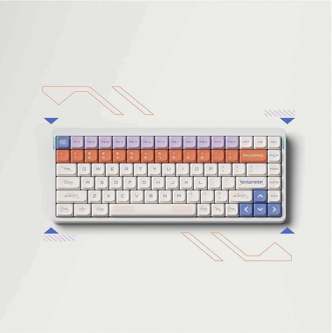 nuphy Keycaps Space Engineer, 117 Set, PBT Tastenkappen für Gaming Tastatur Low-Profile NSA Dye-sub,