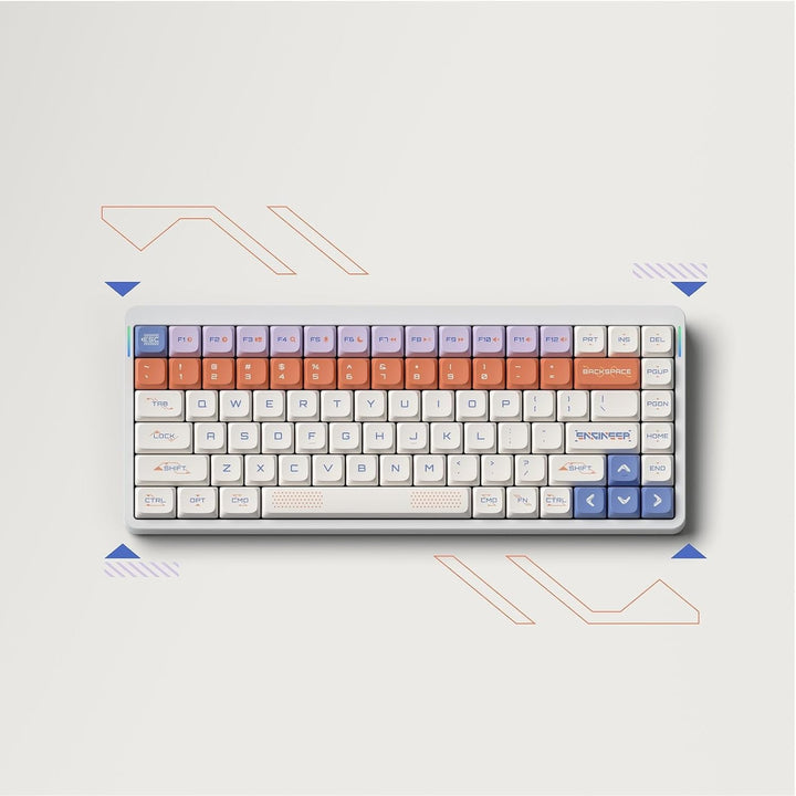 nuphy Keycaps Space Engineer, 117 Set, PBT Tastenkappen für Gaming Tastatur Low-Profile NSA Dye-sub,